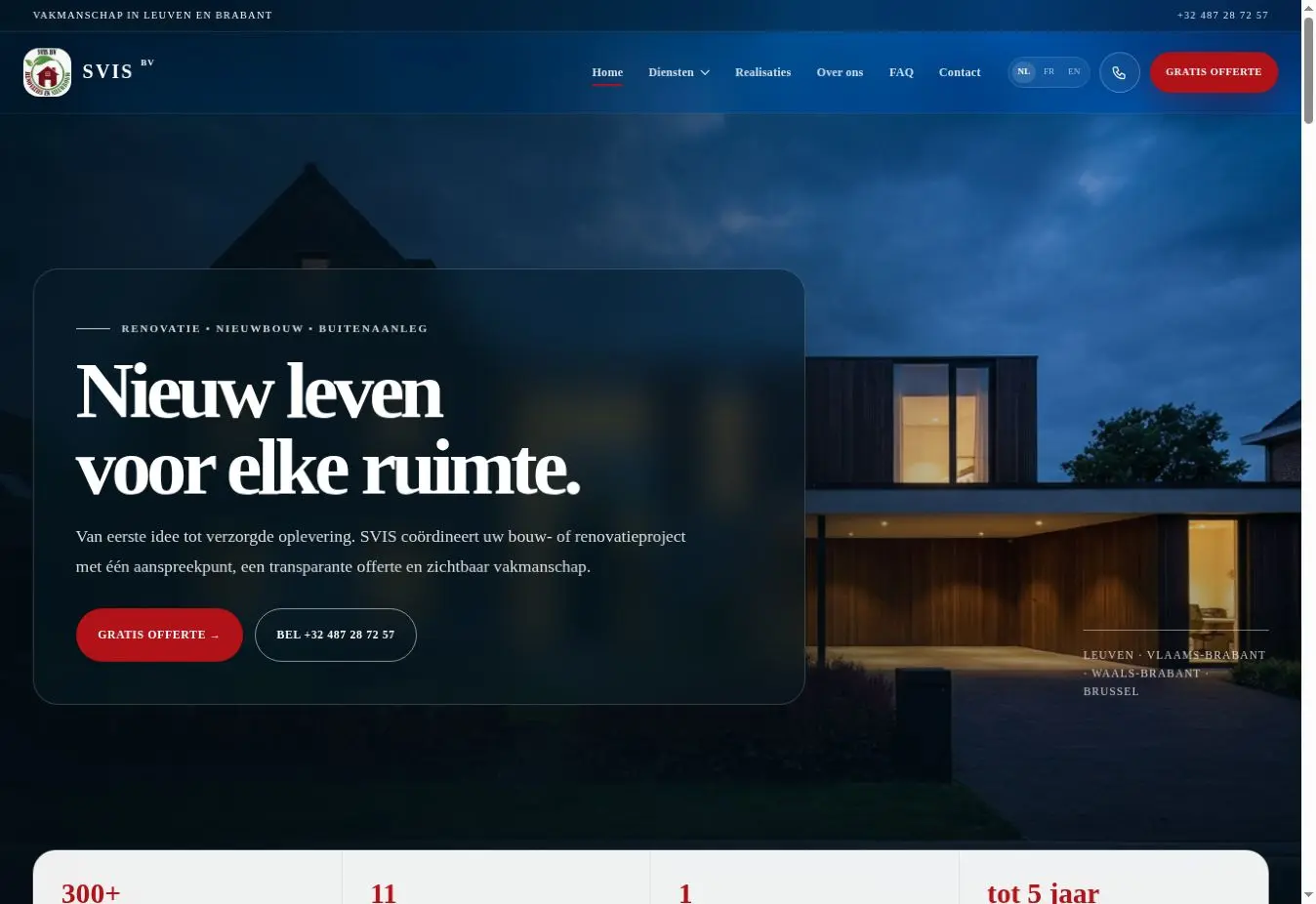 Current live SVIS BV website created by NedVision